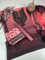 Premium Tie & Dye Digital Printed Silk ( D-7 )