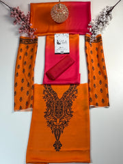 Premium Tie & Dye Digital Printed Silk ( D-18 )