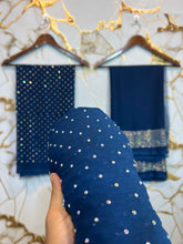 Twiligh Sparkle ( Unstiched 3PC Dress ) Zinc