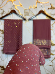 Twiligh Sparkle ( Unstiched 3PC Dress ) Onion