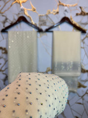 Twiligh Sparkle ( Unstiched 3PC Dress ) Cream