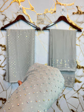 Twiligh Sparkle ( Unstiched 3PC Dress ) Steel Grey