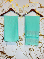 Twiligh Sparkle ( Unstiched 3PC Dress ) Aqua