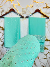 Twiligh Sparkle ( Unstiched 3PC Dress ) Aqua