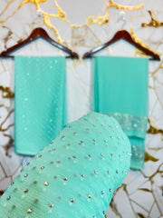 Twiligh Sparkle ( Unstiched 3PC Dress ) Aqua