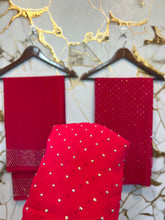 Twiligh Sparkle ( Unstiched 3PC Dress ) Shocking Pink