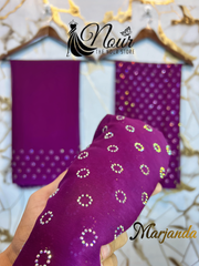 Turkish Crystal ( Unstiched 3PC Dress ) ( RING ) Magenta