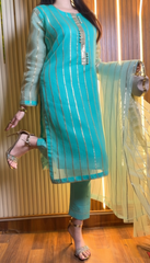 Minimilistic Collection - Unstitched 3Pcs ( Aqua )