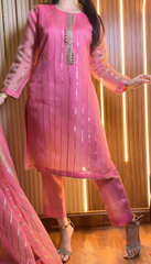 Minimilistic Collection - Unstitched 3Pcs ( Pink )