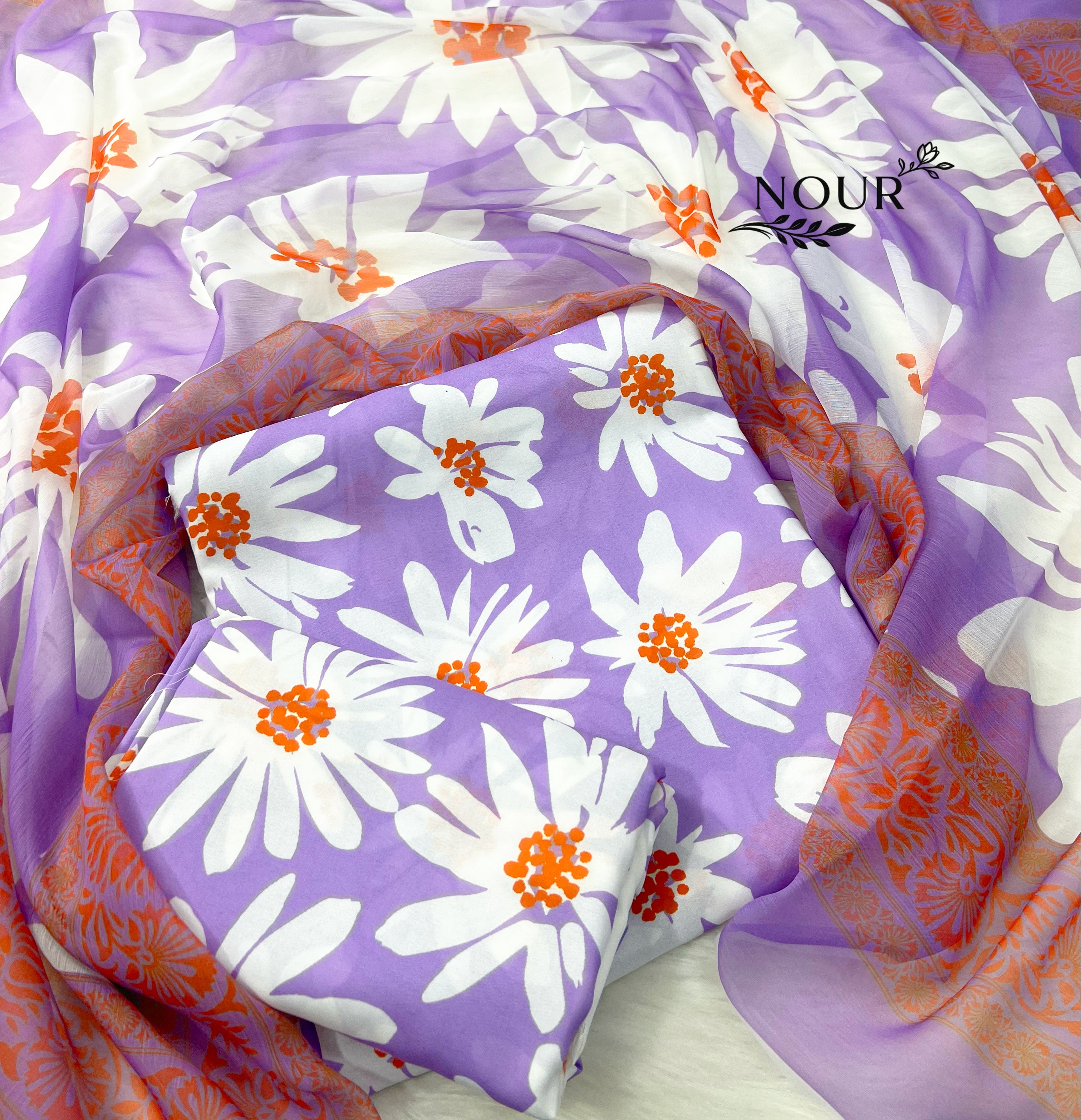 Swiss Lawn ( Lilac Bloom )