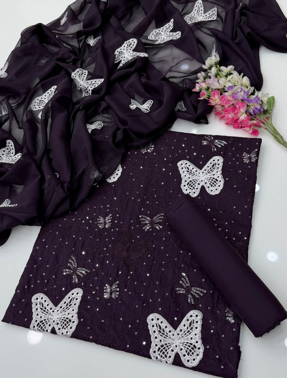 Butterfly 100% Cotton ( Purple )