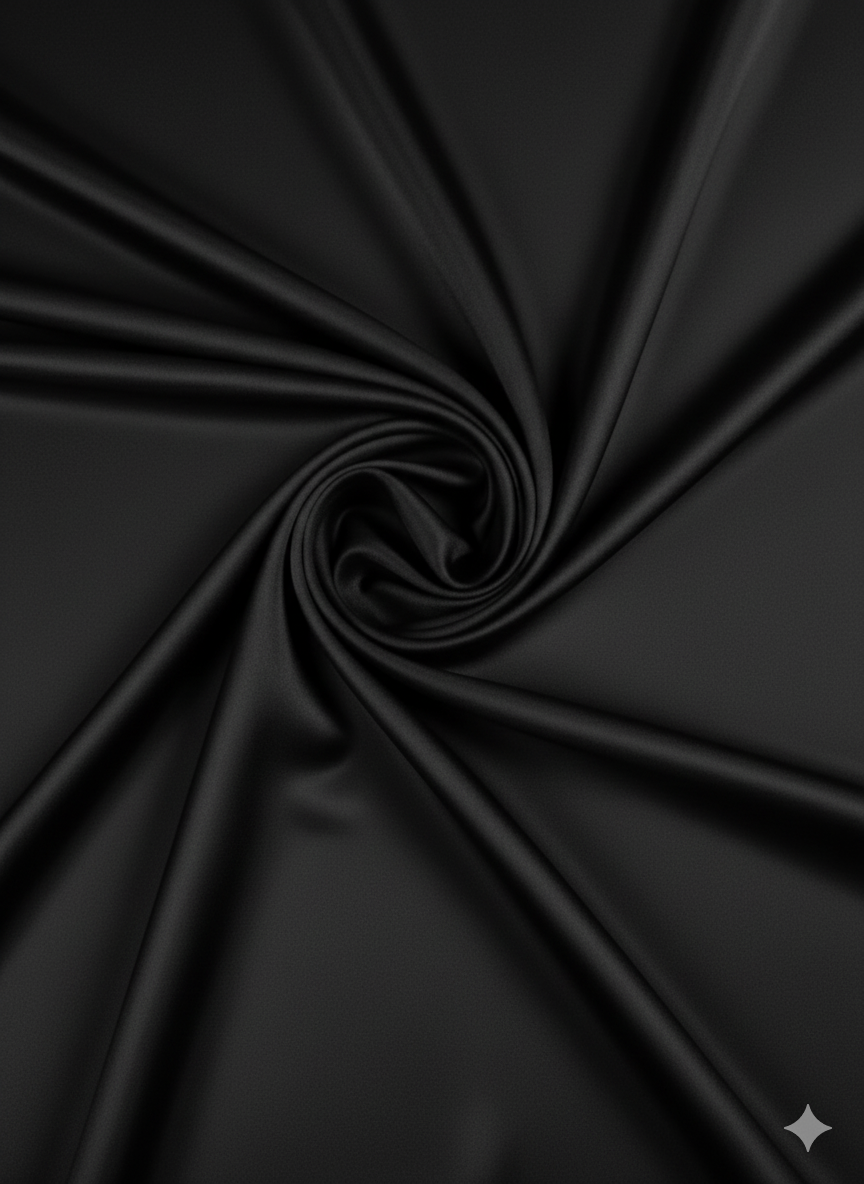 Premium Plain Silk ( 2 pieces - Black )