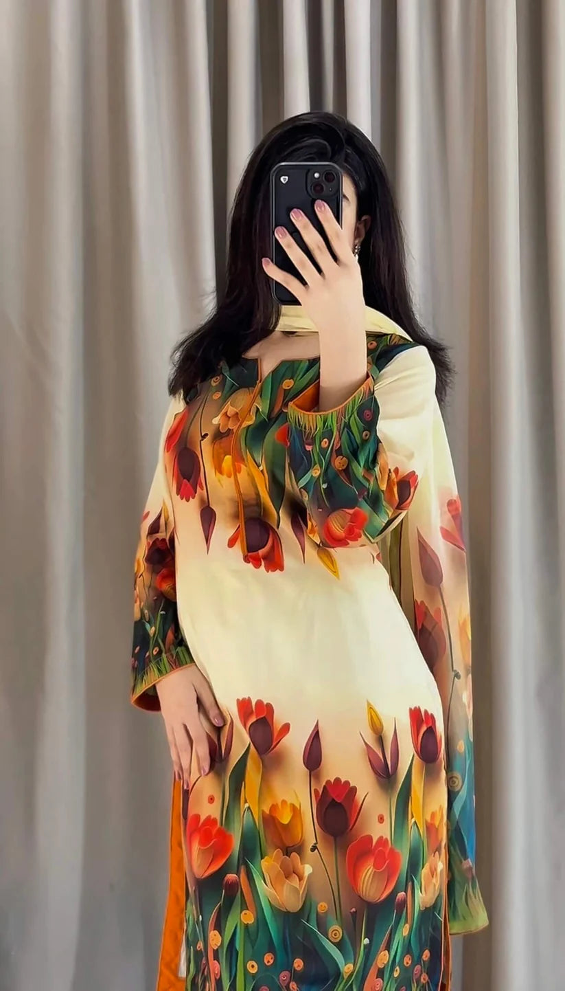 Soft Blend-Cotton (3D flower)