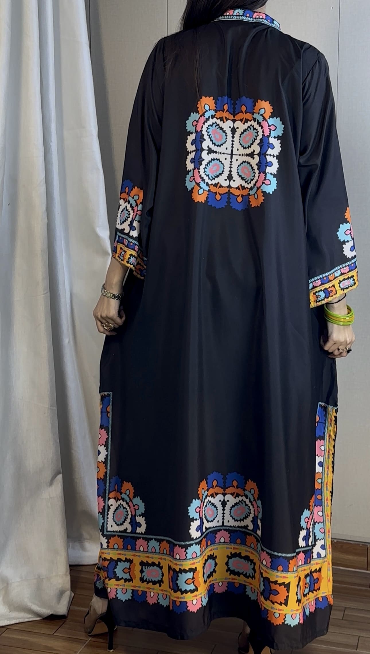 🖤 Viral Black Kaftan ~ Unstitched 3PC Co-Ord-Sets