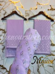 Turkish Crystal ( Unstiched 3PC Dress ) lilac