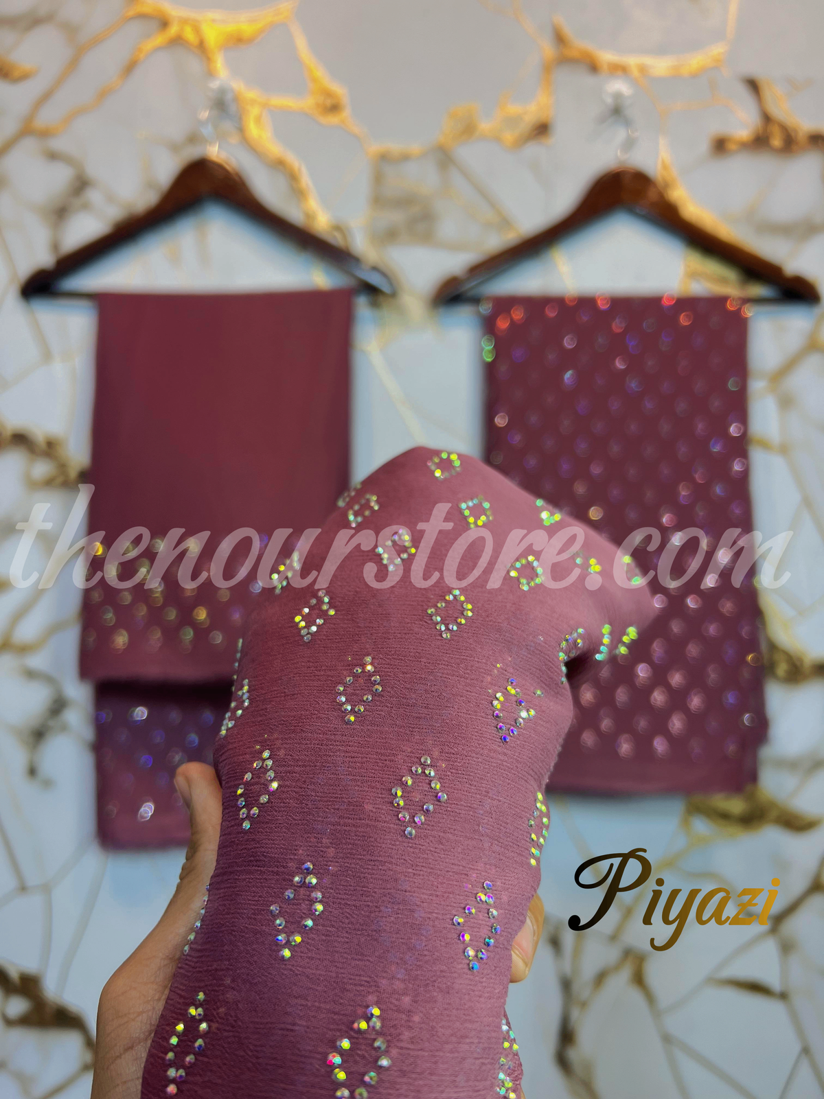 Turkish Crystal ( Unstiched 3PC Dress ) Onion