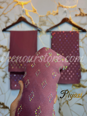 Turkish Crystal ( Unstiched 3PC Dress ) Onion