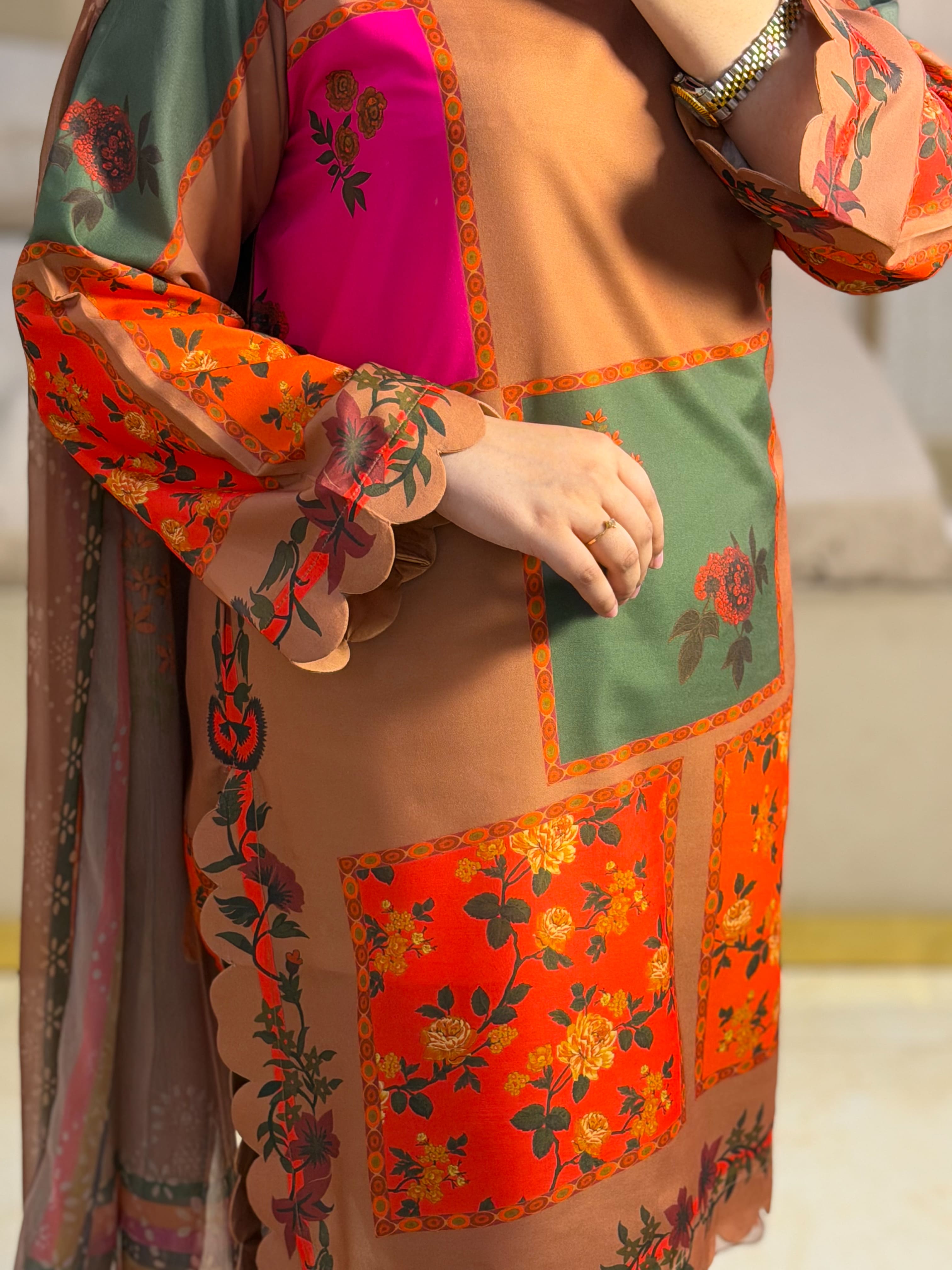 Viral Dress ~ Unstitched 3PC Co-Ord-Sets FUB-1