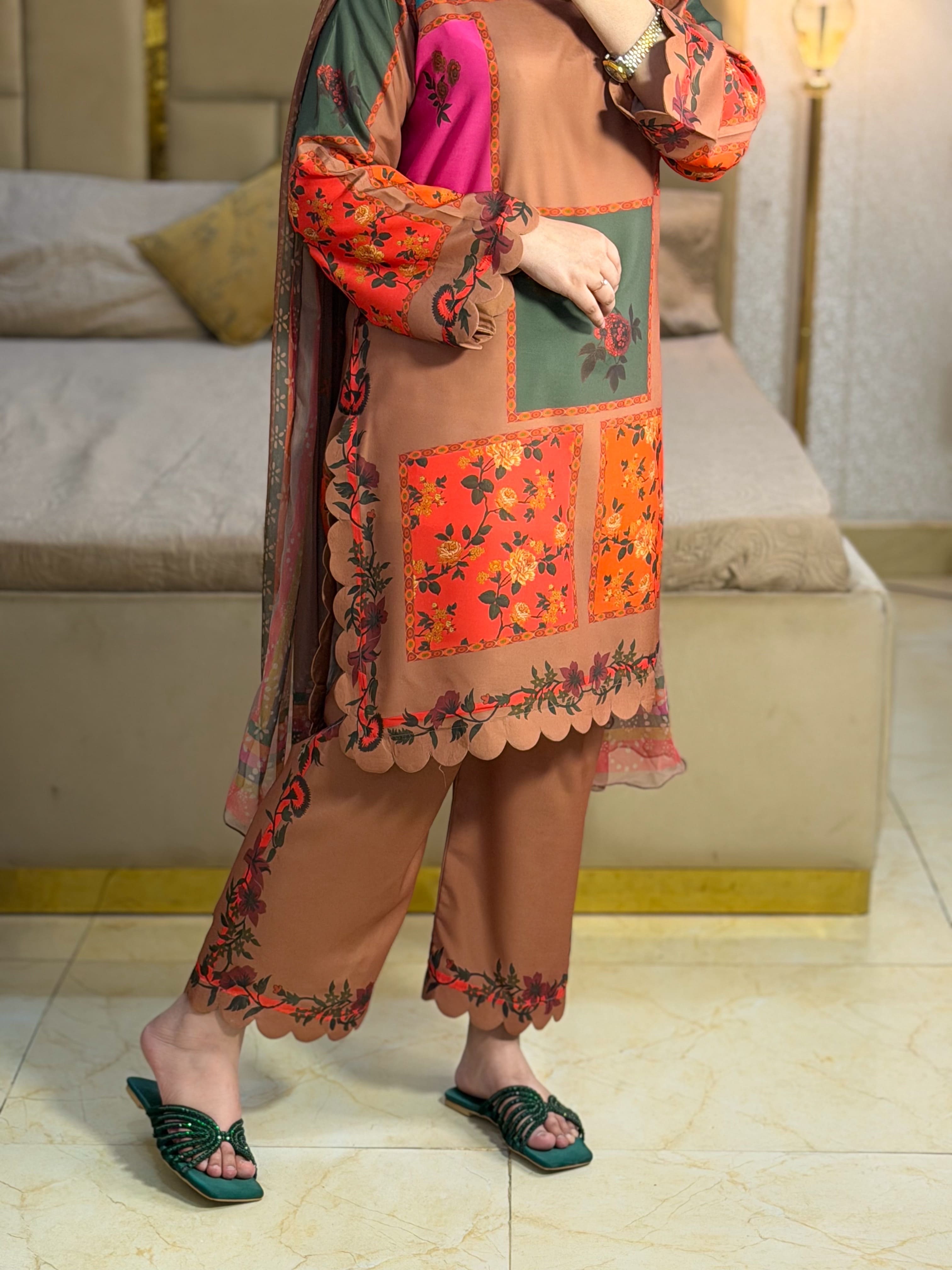 Viral Dress ~ Unstitched 3PC Co-Ord-Sets FUB-1