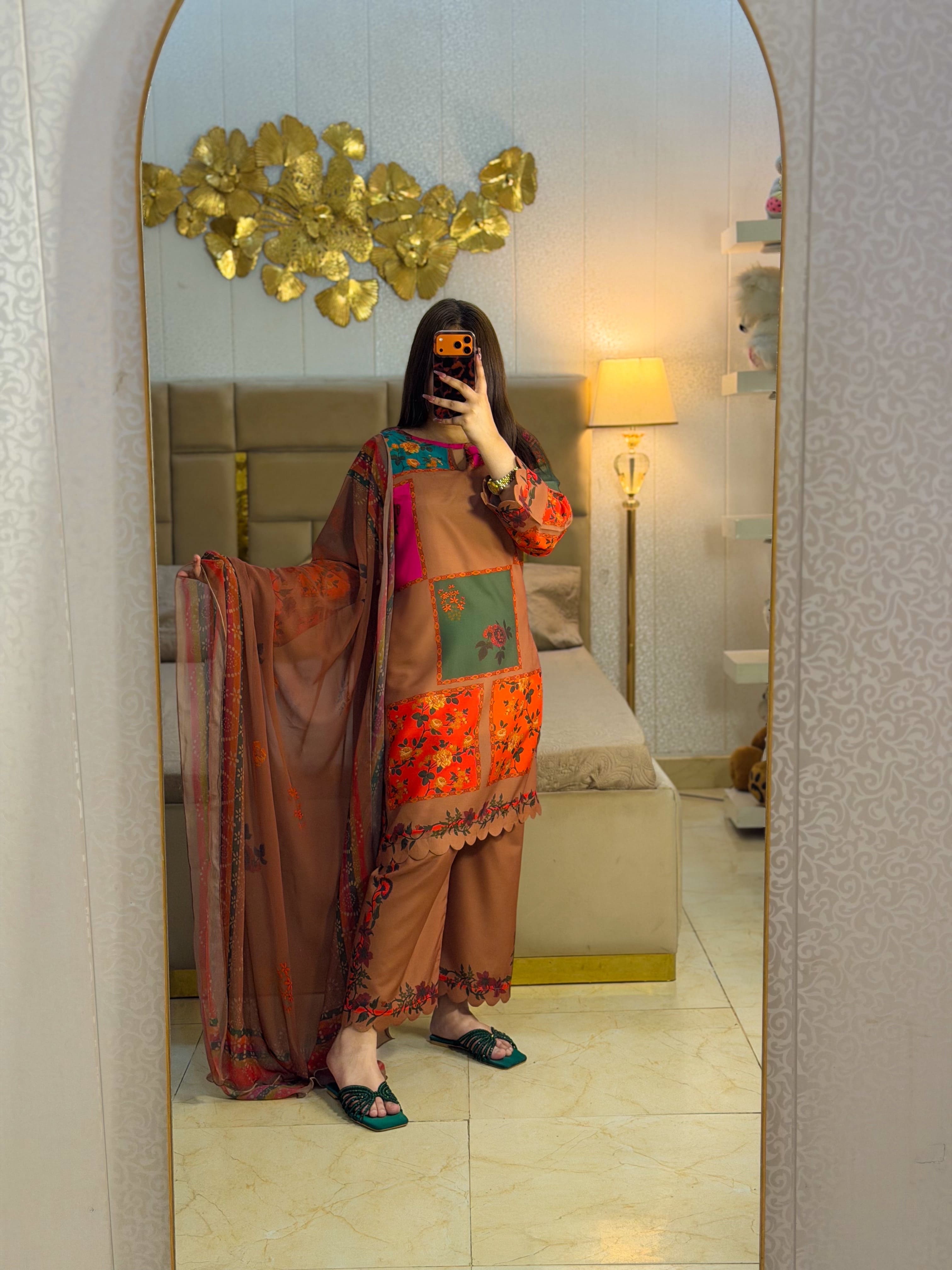 Viral Dress ~ Unstitched 3PC Co-Ord-Sets FUB-1