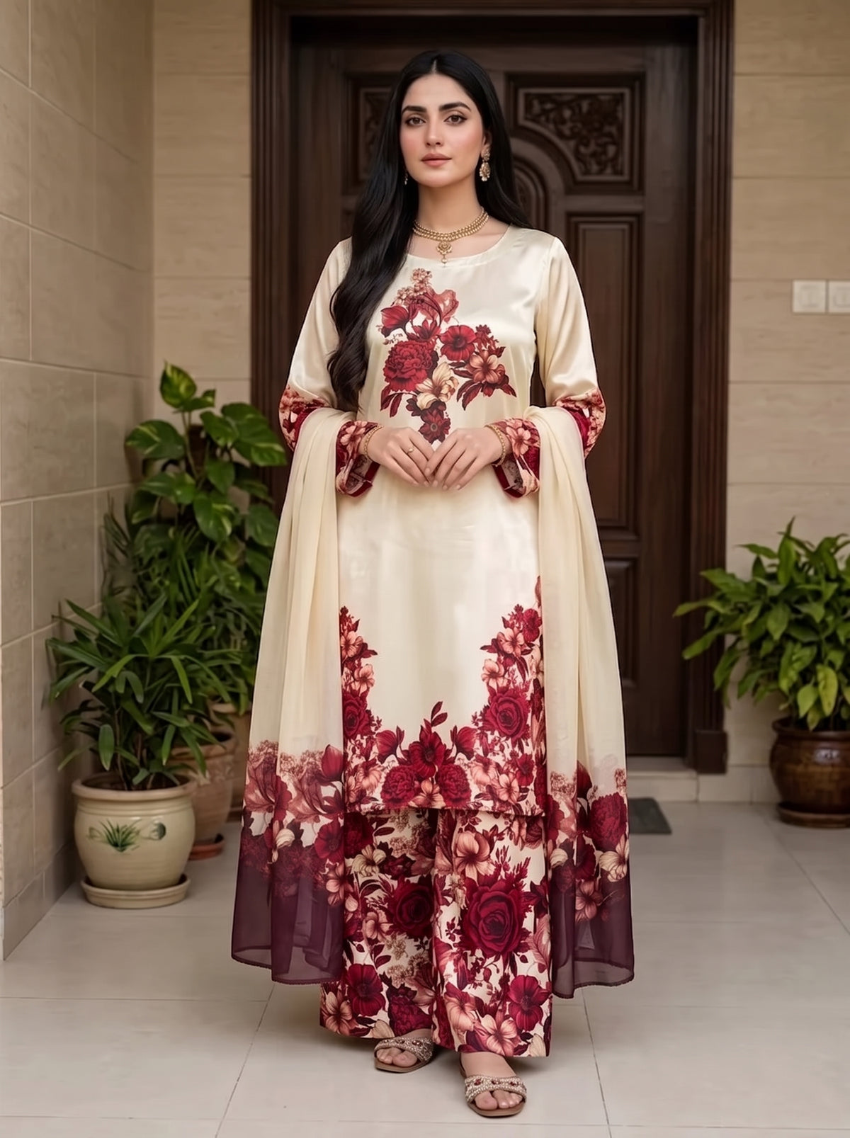 Premium Digital Printed Silk ( D-15 )