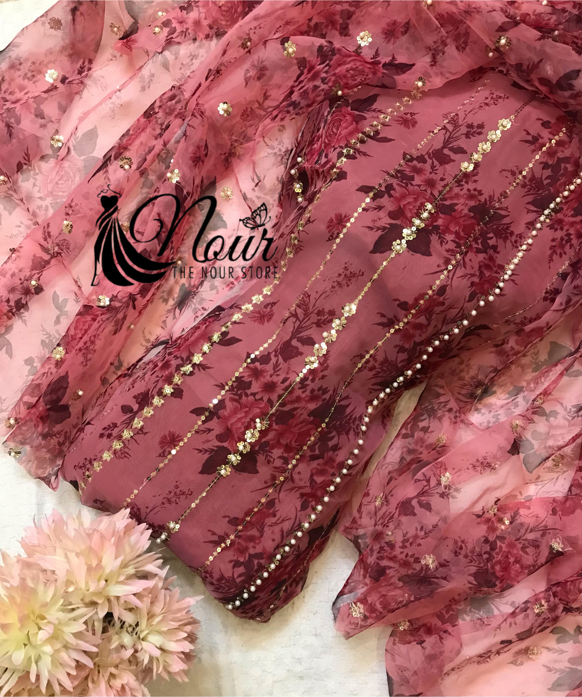 Printed organza