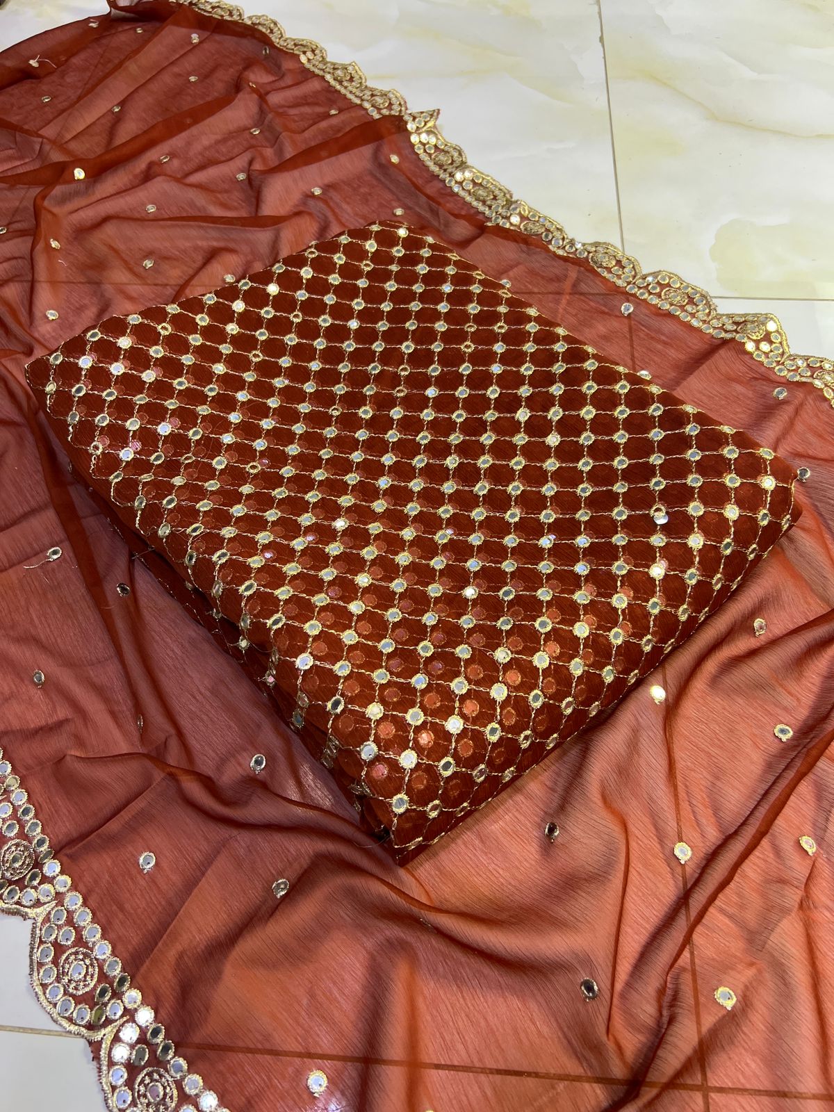 Hiba Bukhari Luxury 3-Piece 9mm Fabric Chiffon