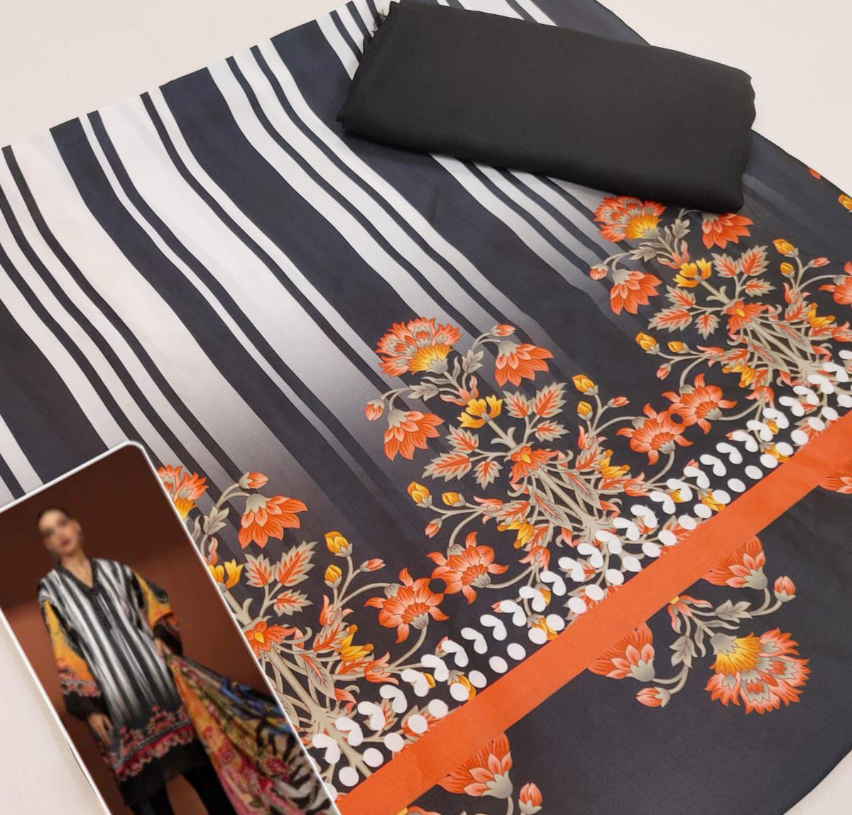 Printed Silk 2PCS