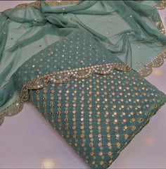 Hiba Bukhari Luxury 3-Piece 9mm Fabric Chiffon