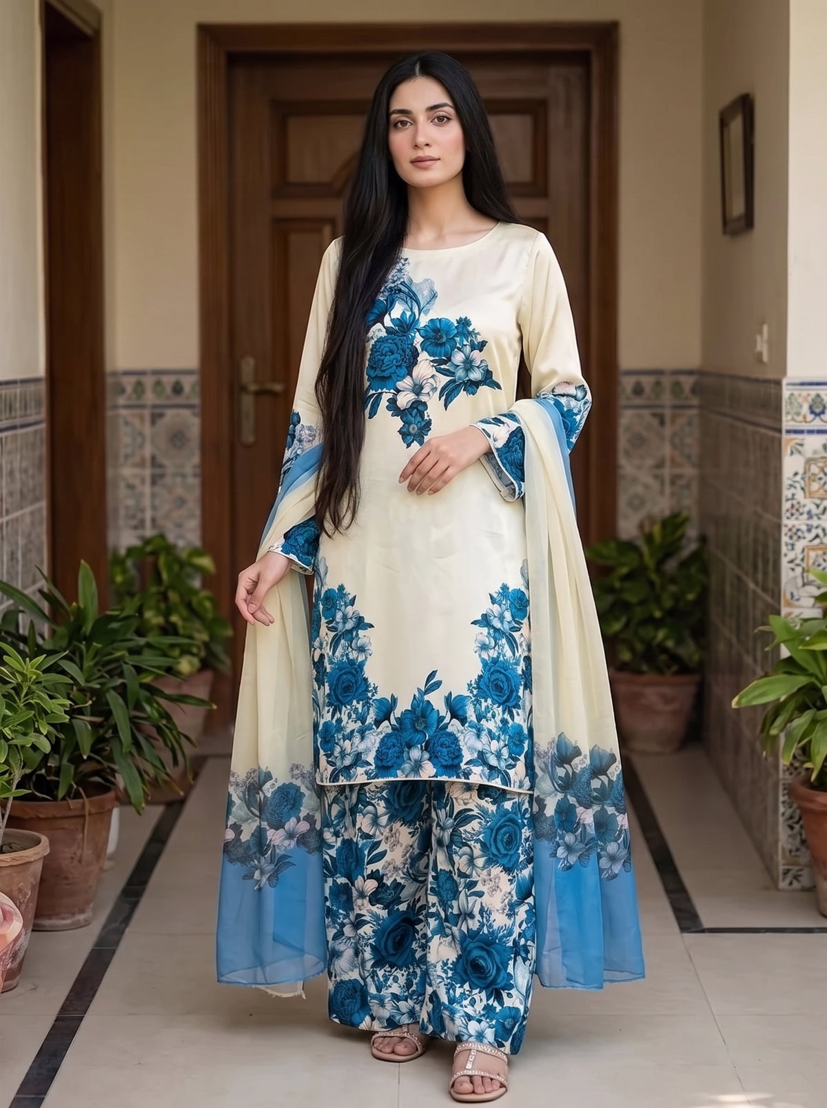 Premium Digital Printed Silk ( D-12 )