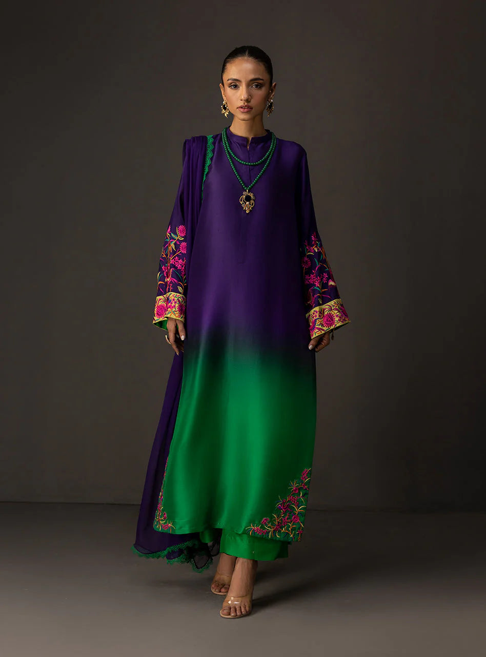 Premium Tie & Dye Digital Printed Silk ( D-3 )