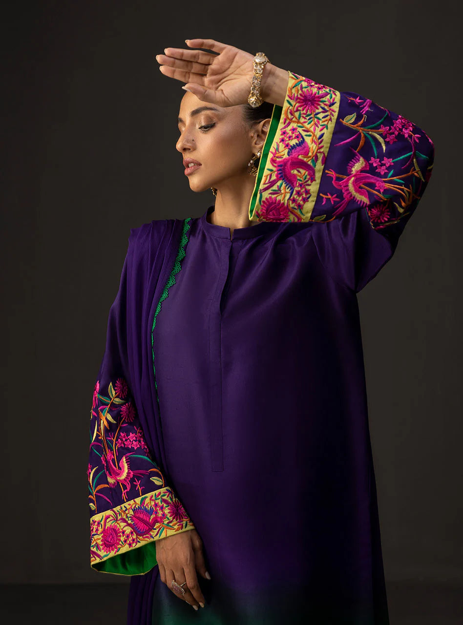 Premium Tie & Dye Digital Printed Silk ( D-3 )